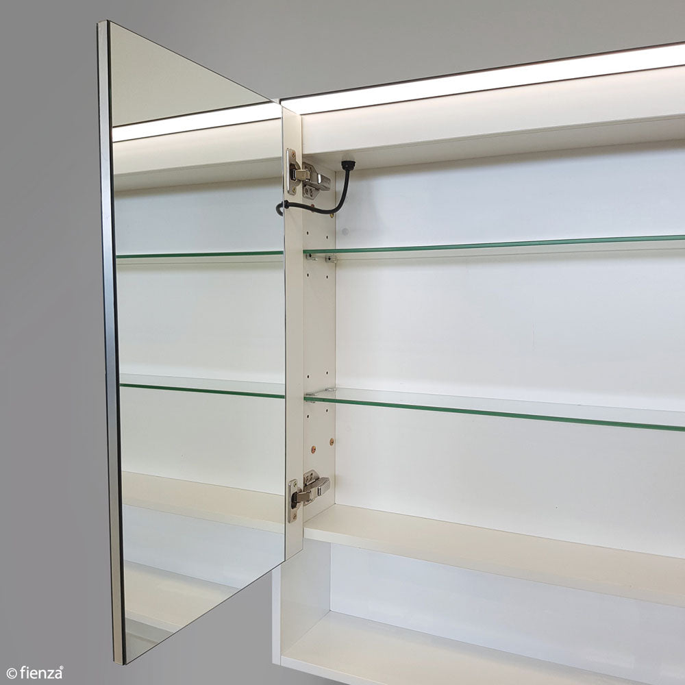Fienza LED Mirror Cabinet with Display Shelf