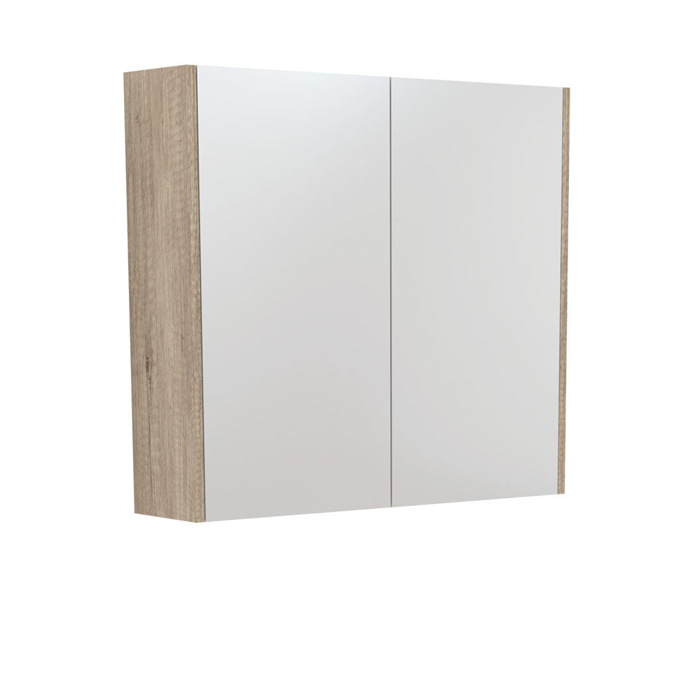Mirror Cabinet with Side Panels, 750mm, Scandi Oak