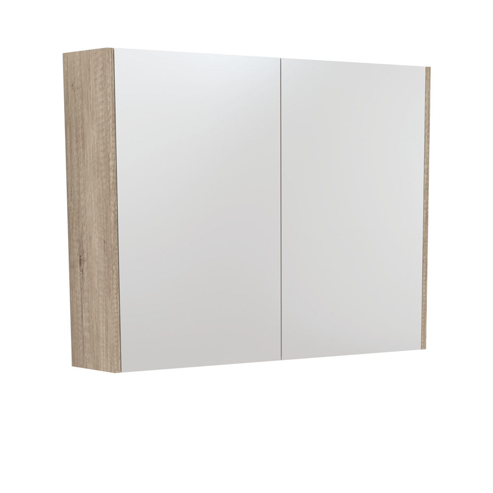 Mirror Cabinet with Side Panels, 900mm, Scandi Oak