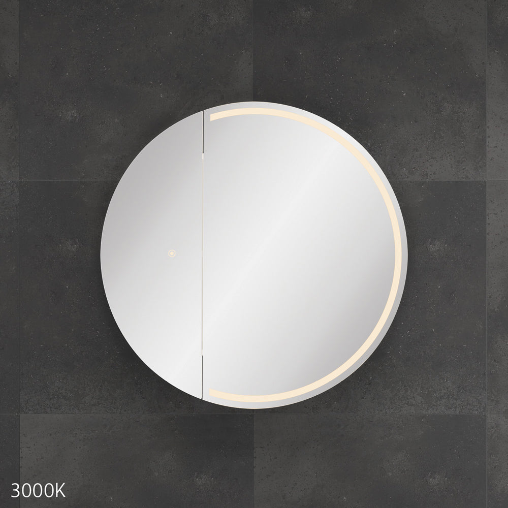 Fienza Round Split LED Mirror Cabinet