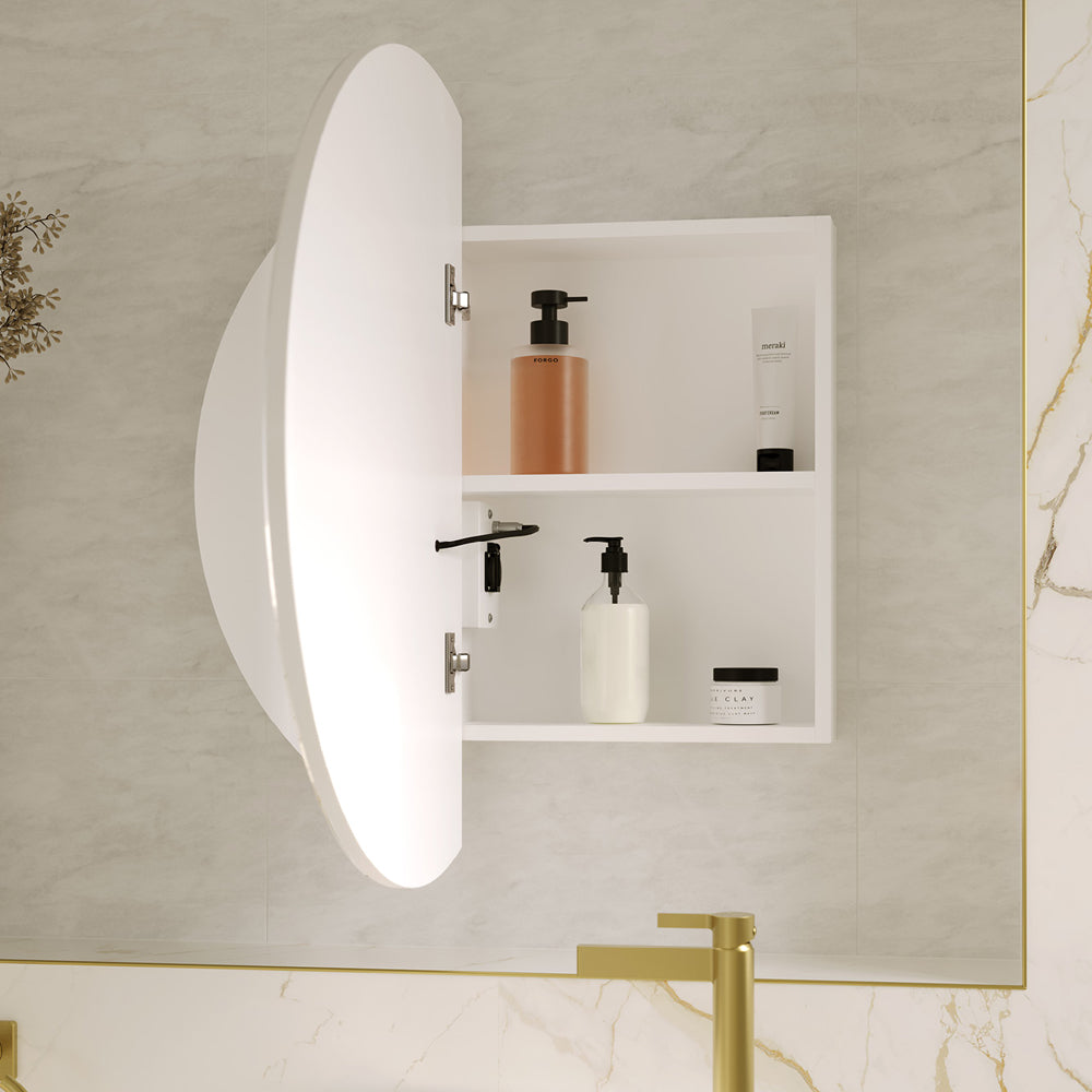 Fienza Round Split LED Mirror Cabinet