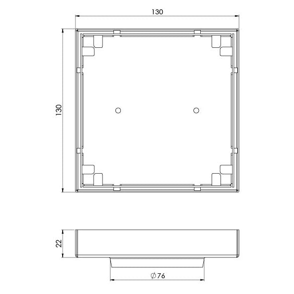 Phoenix Phoenix Point Drain TI 130mm Outlet 76mm