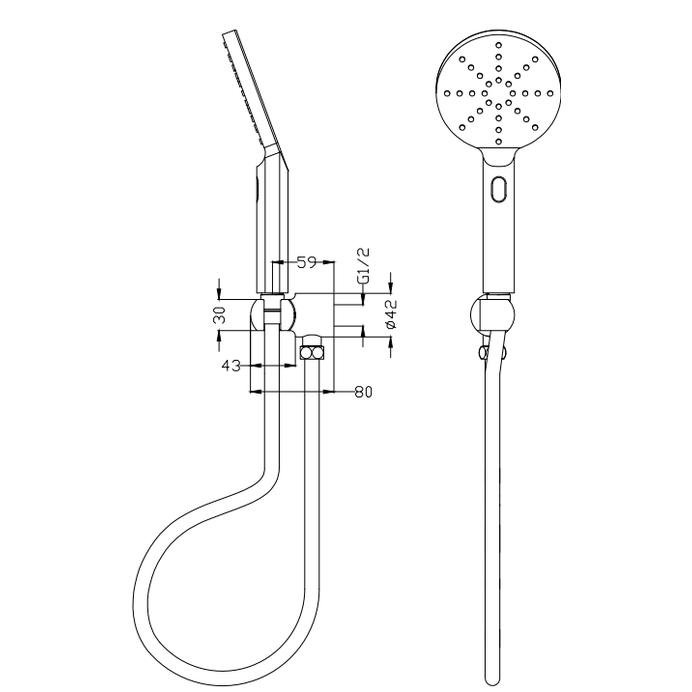 Bella Vista Mica Wide Hand Shower