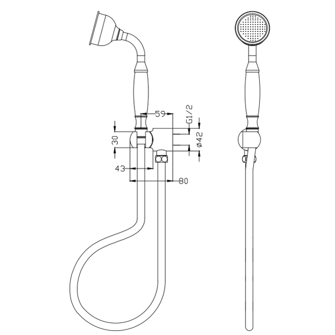 Bella Vista Mica Heritage Hand Shower