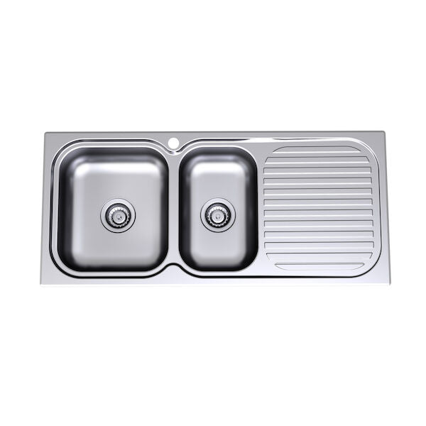 Caroma Radiant R150 1.75 End Bowl 1 Tap Hole, Left Hand Bowl