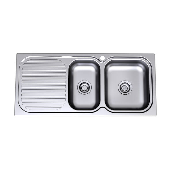 Caroma Radiant R150 1.75 End Bowl 1 Tap Hole, Left Hand Bowl