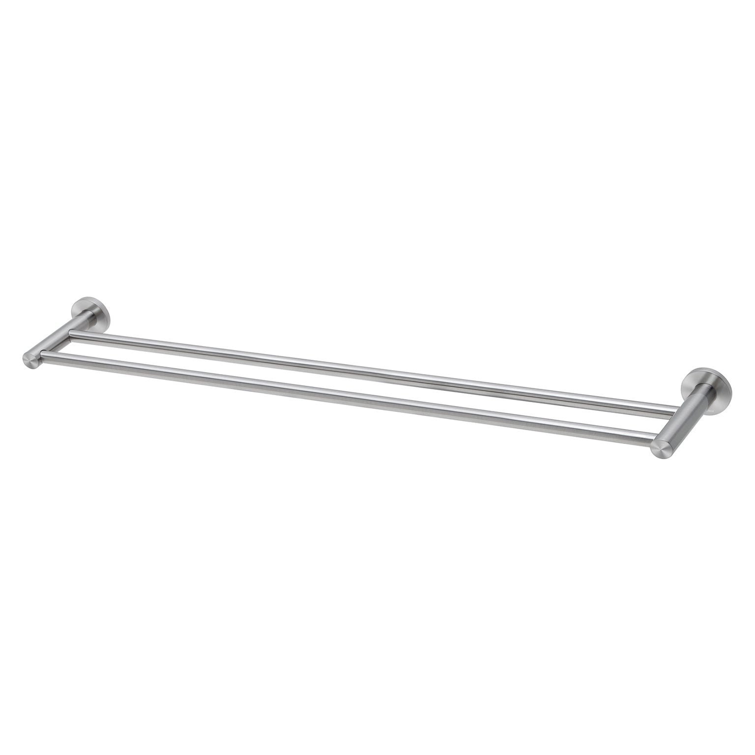 Phoenix Radii SS 316 Double Towel Rail 800mm Round Plate