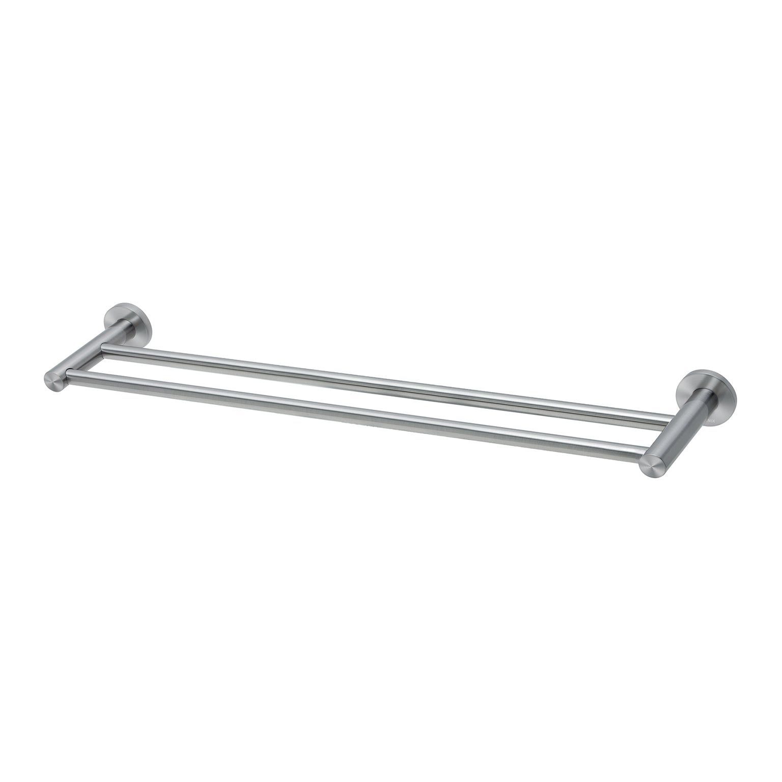 Phoenix Radii SS 316 Double Towel Rail 600mm Round Plate