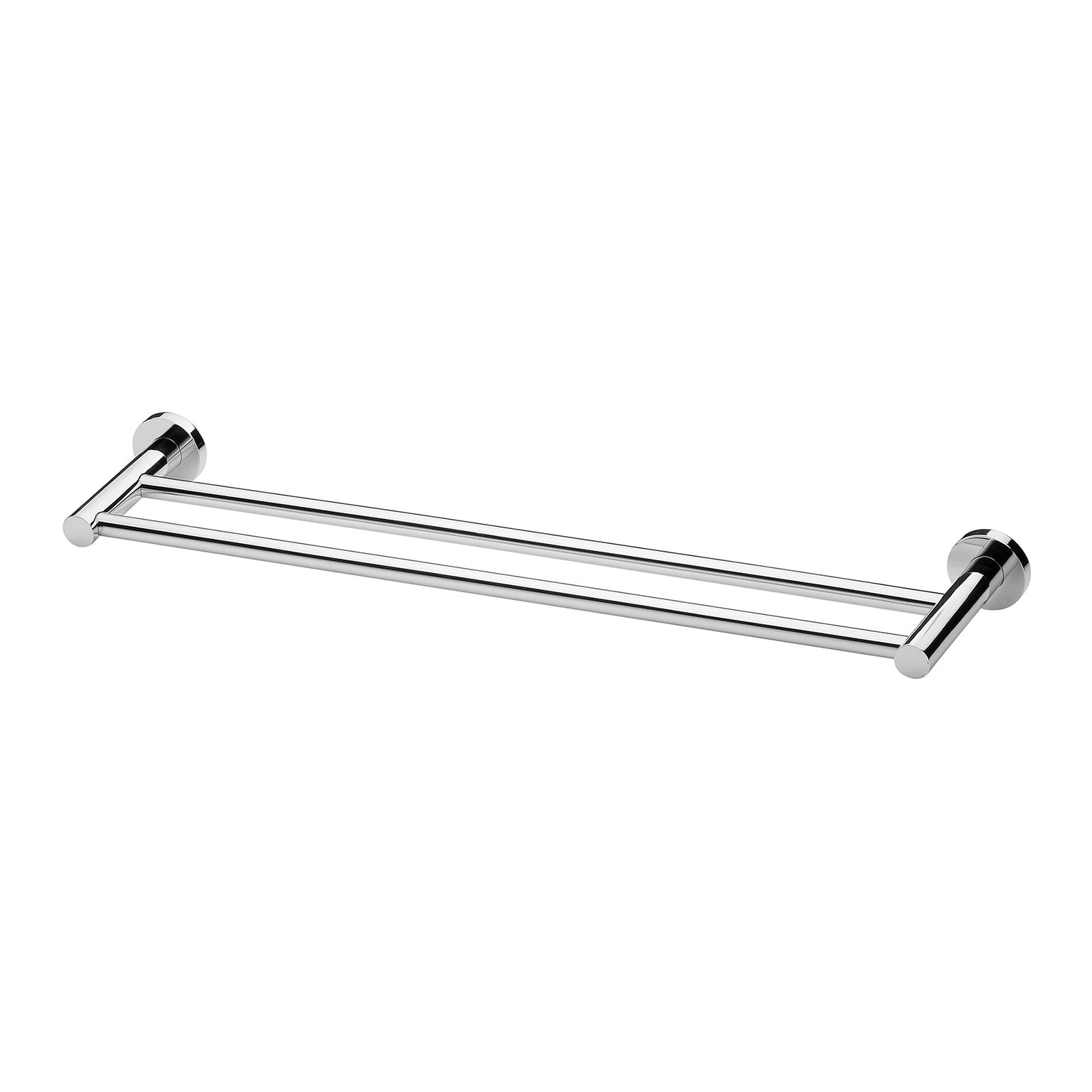 Phoenix Radii Double Towel Rail 600mm Round Plate