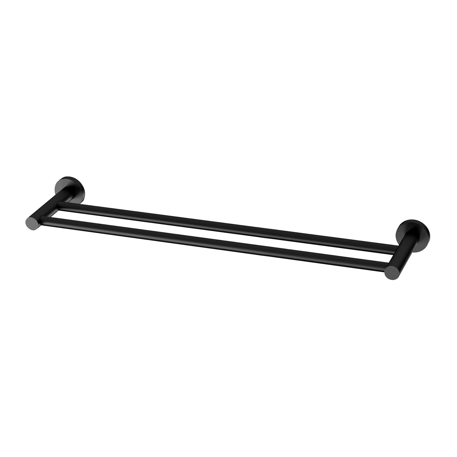 Phoenix Radii Double Towel Rail 600mm Round Plate