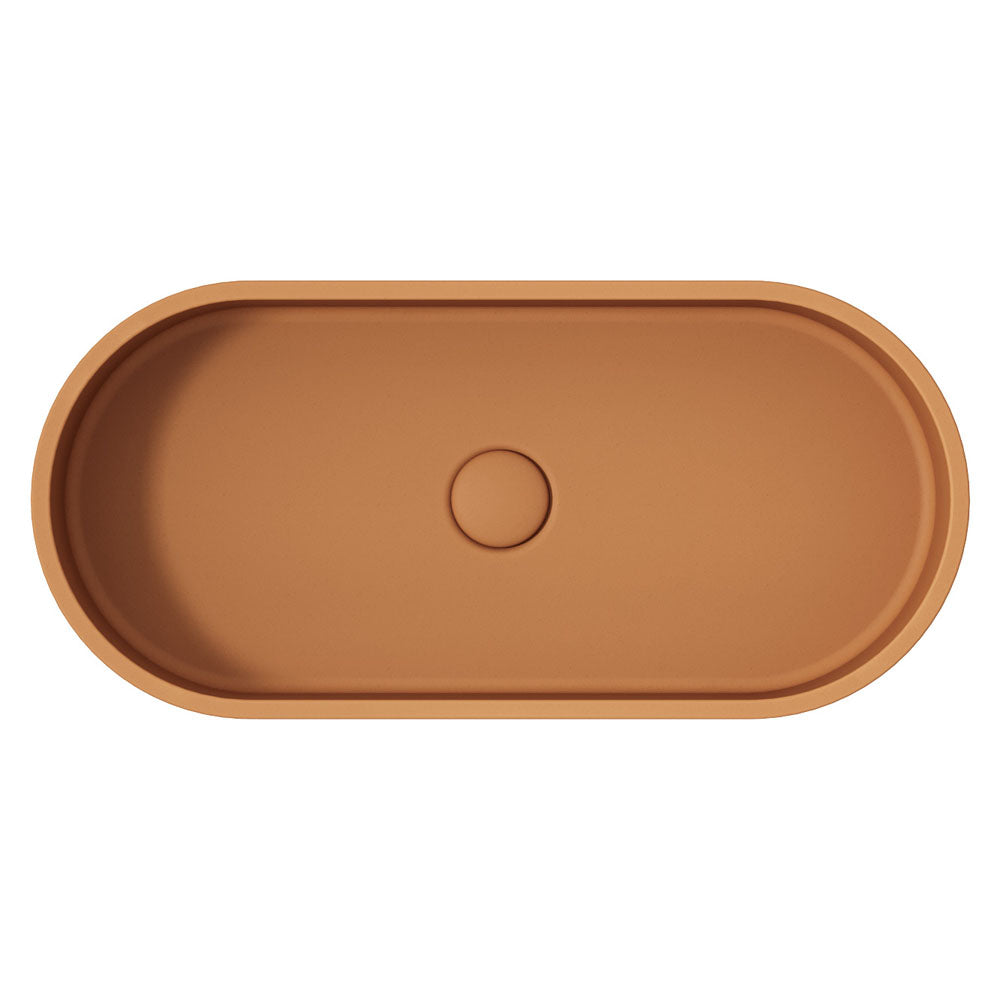 Fienza Jada Pill Concrete Above Counter Basin, Tuscan