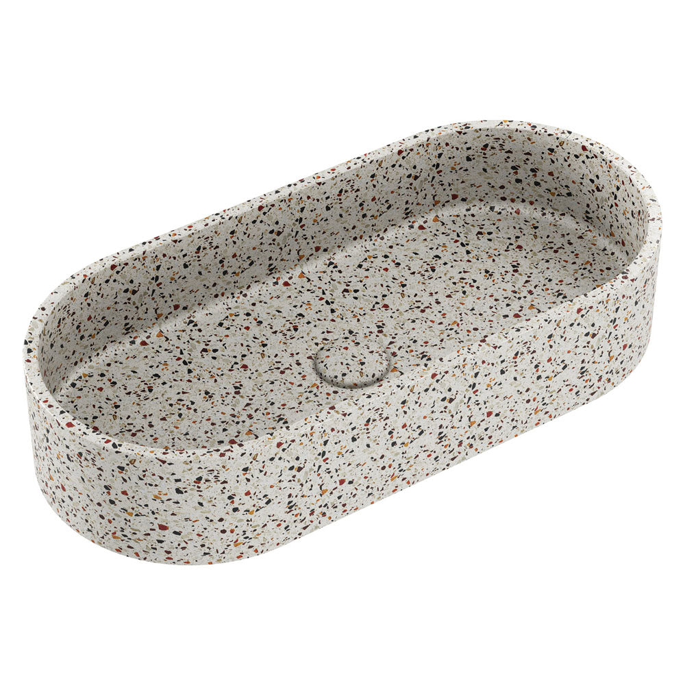 Fienza Jada Pill Concrete Above Counter Basin, Terrazzo