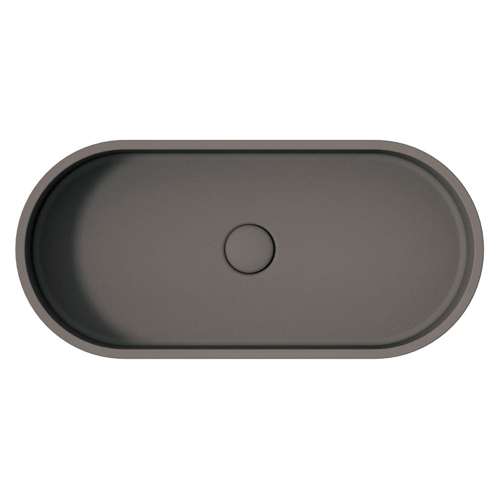 Fienza Jada Pill Concrete Above Counter Basin, Warm Grey