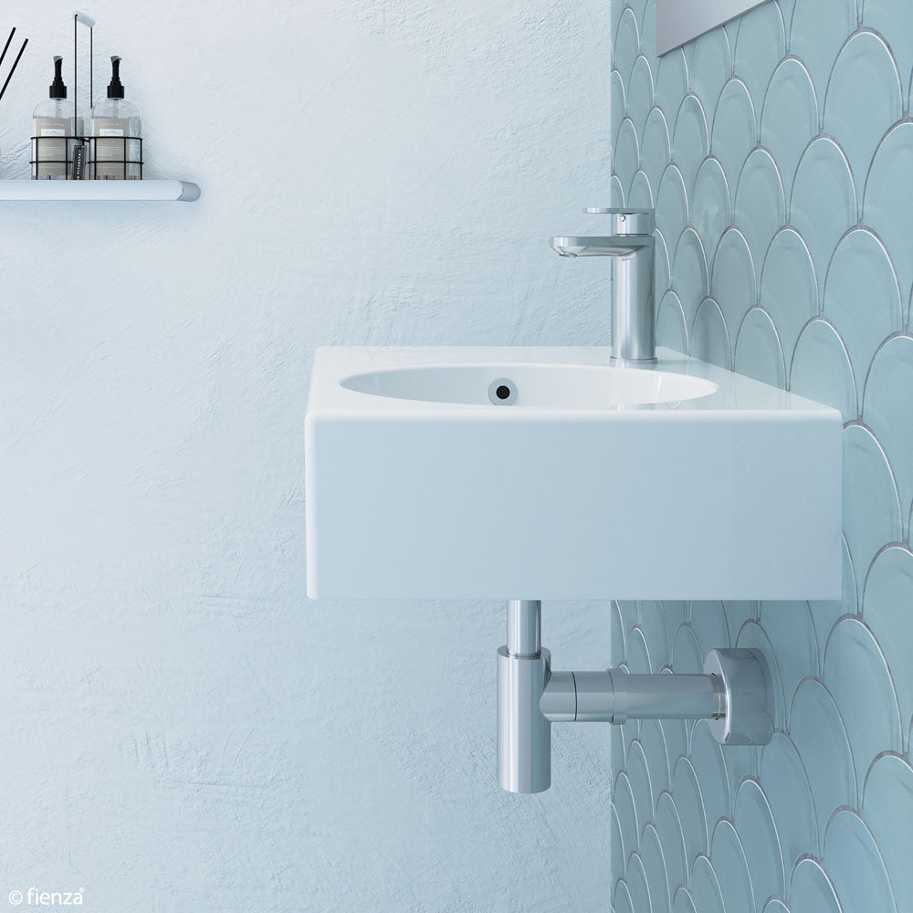 Fienza Reba Right Bowl Wall Basin, 1 Tap Hole