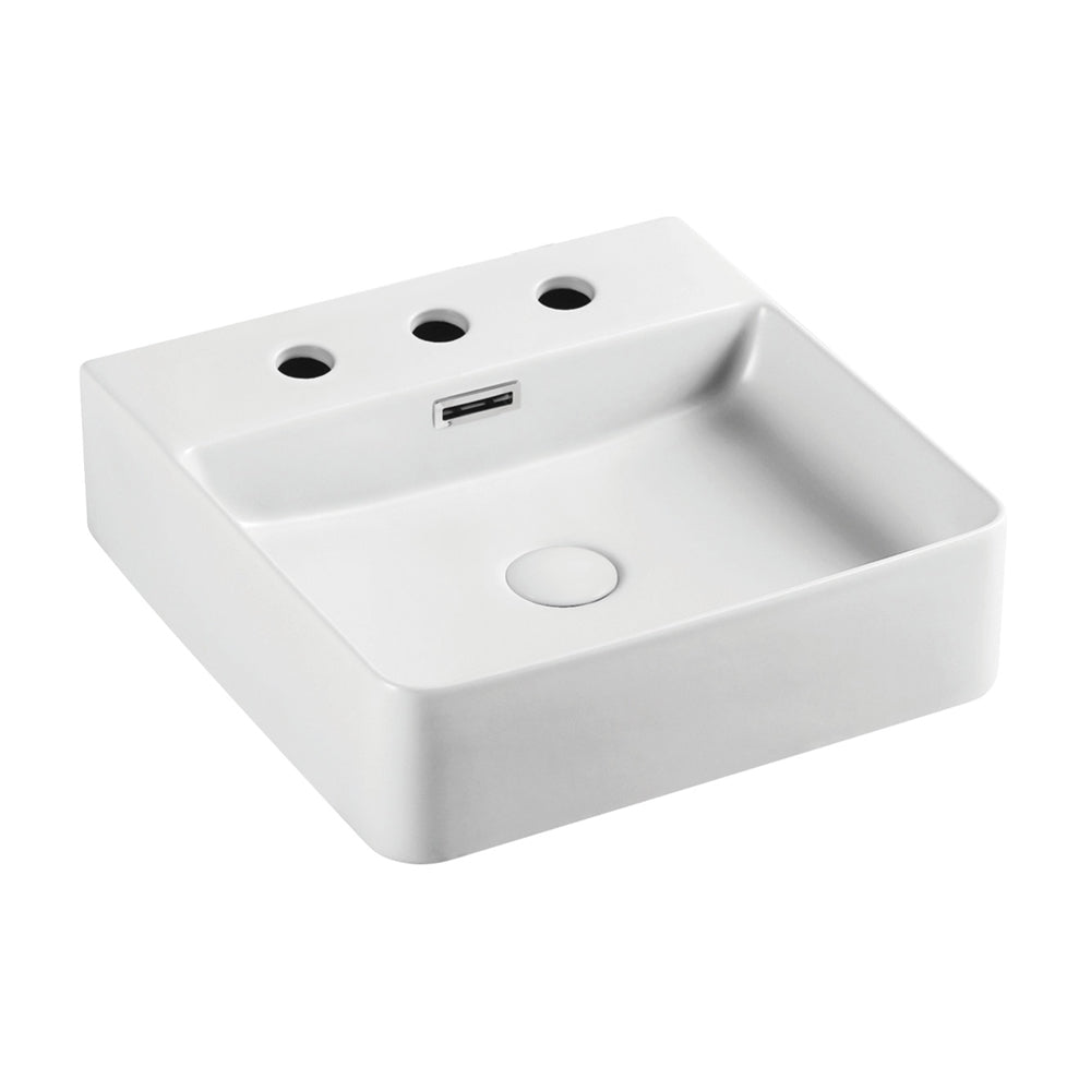 Fienza Petra Mini Above Counter Basin, 3 Tap Holes