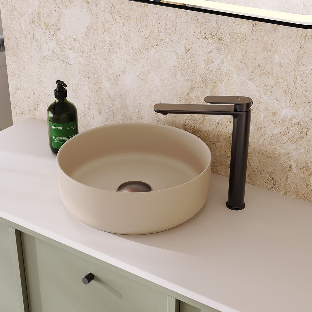 Fienza Reba Above Counter Basin, Matte Khaki
