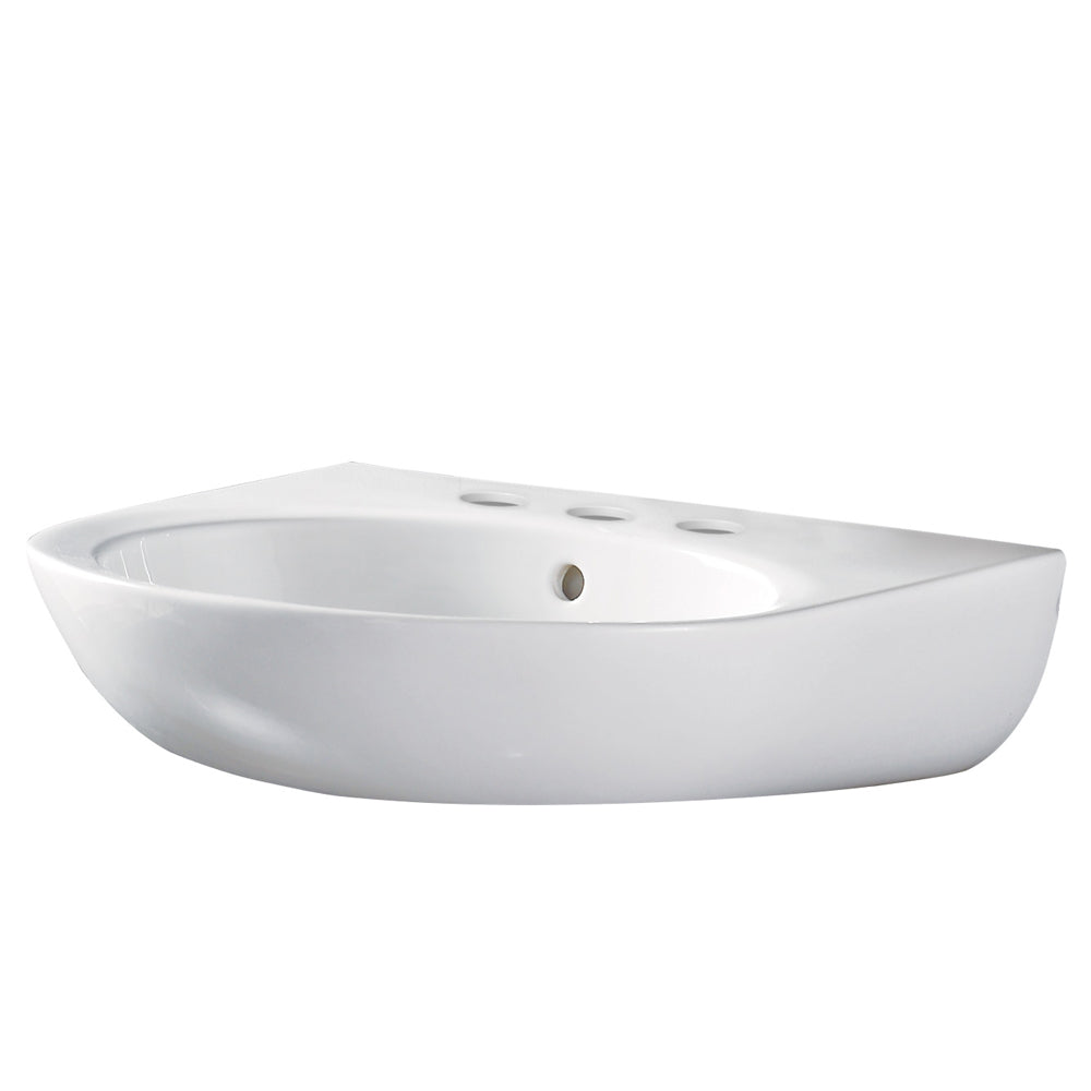Fienza Stella Care Wall Basin (No Shroud), 3 Tap Holes