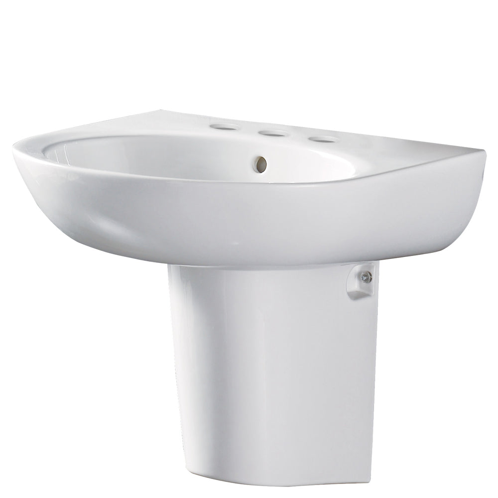 Fienza Stella Care Wall Basin With Integral Shroud, 3 Tap Holes