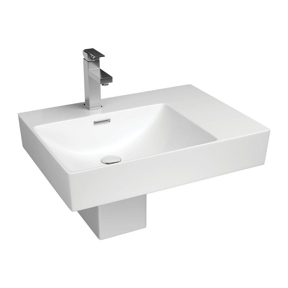 Fienza Tono Care Wall Basin with Integral Shroud, Left Bowl