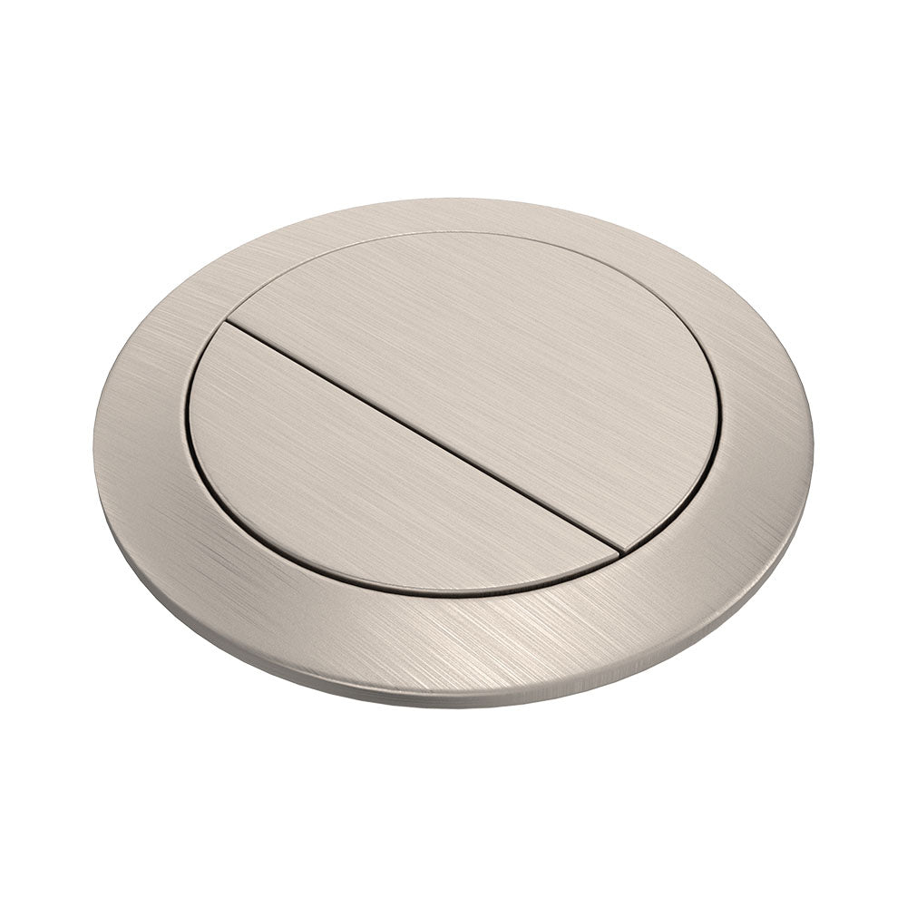 Fienza Back to Wall Round Toilet Flush Buttons - PVD Brushed Nickel
