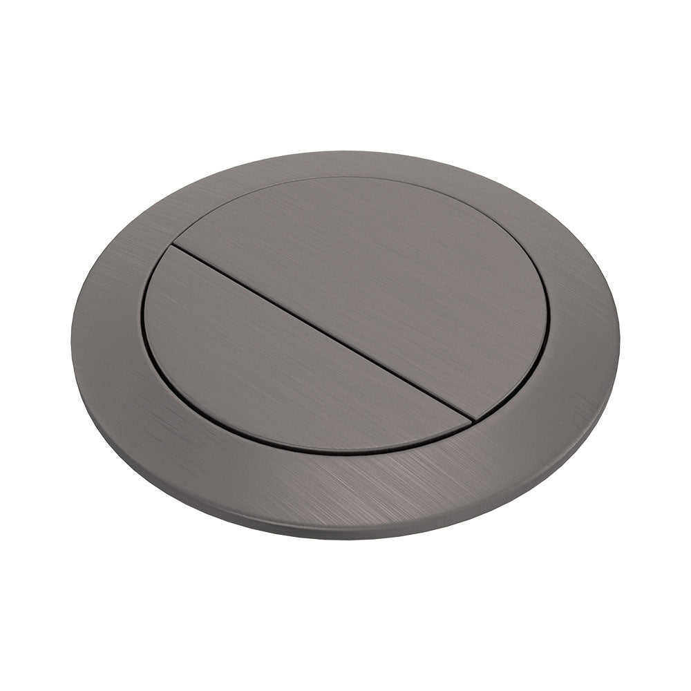 Fienza Back to Wall Round Toilet Flush Buttons - PVD Gun Metal