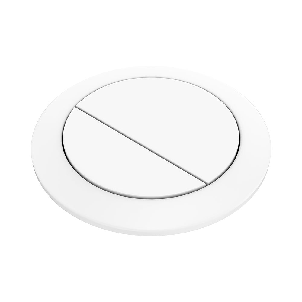Fienza Back to Wall Round Toilet Flush Buttons - Gloss White