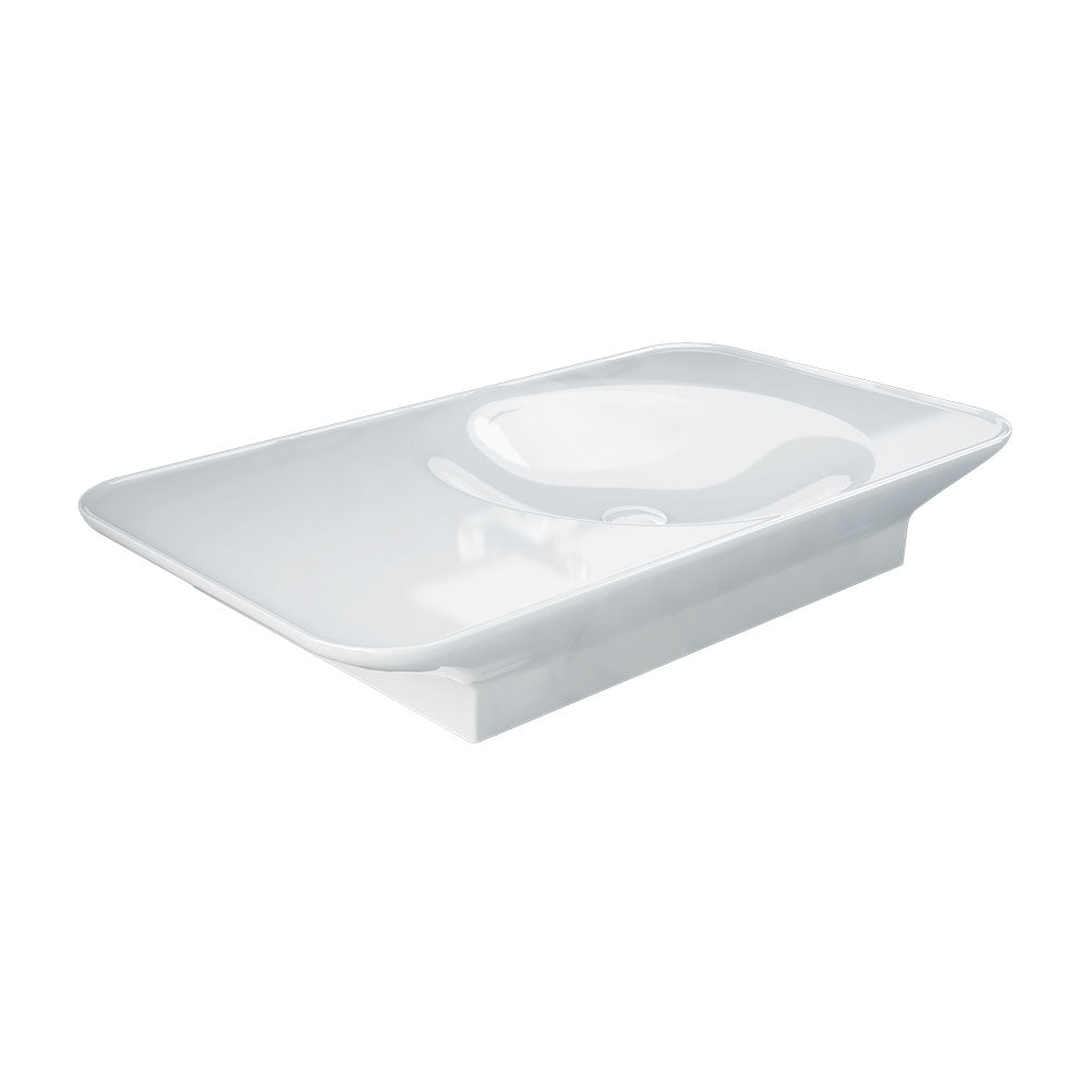Fienza RAK Valet Right-Hand Wall Hung Basin, Alpine Gloss White