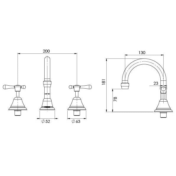 Phoenix Rhapsody Lever Basin Set – Lead Free
