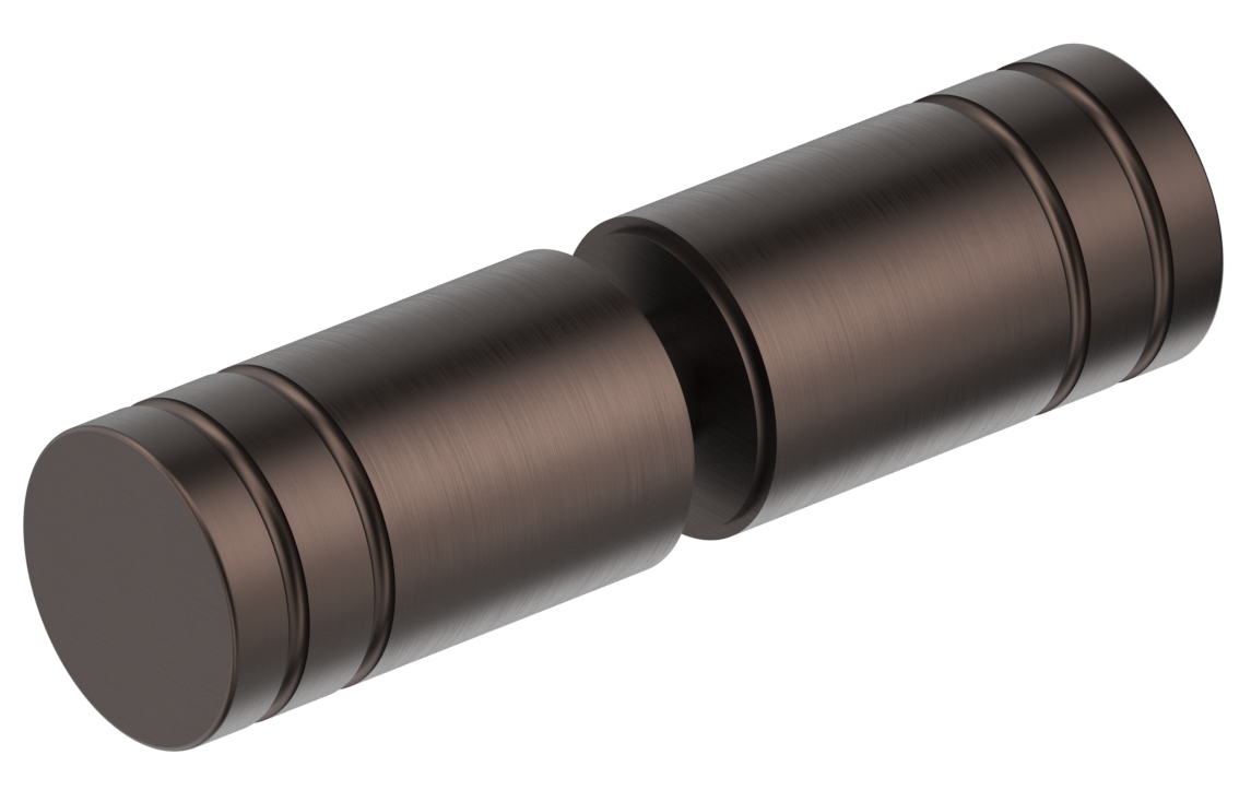 Bella Vista Shower Screen Handle - Round Slotted - Dusk Bronze