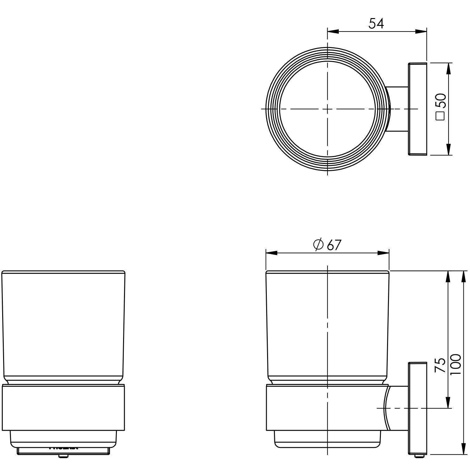 Phoenix Radii Tumbler & Holder Square