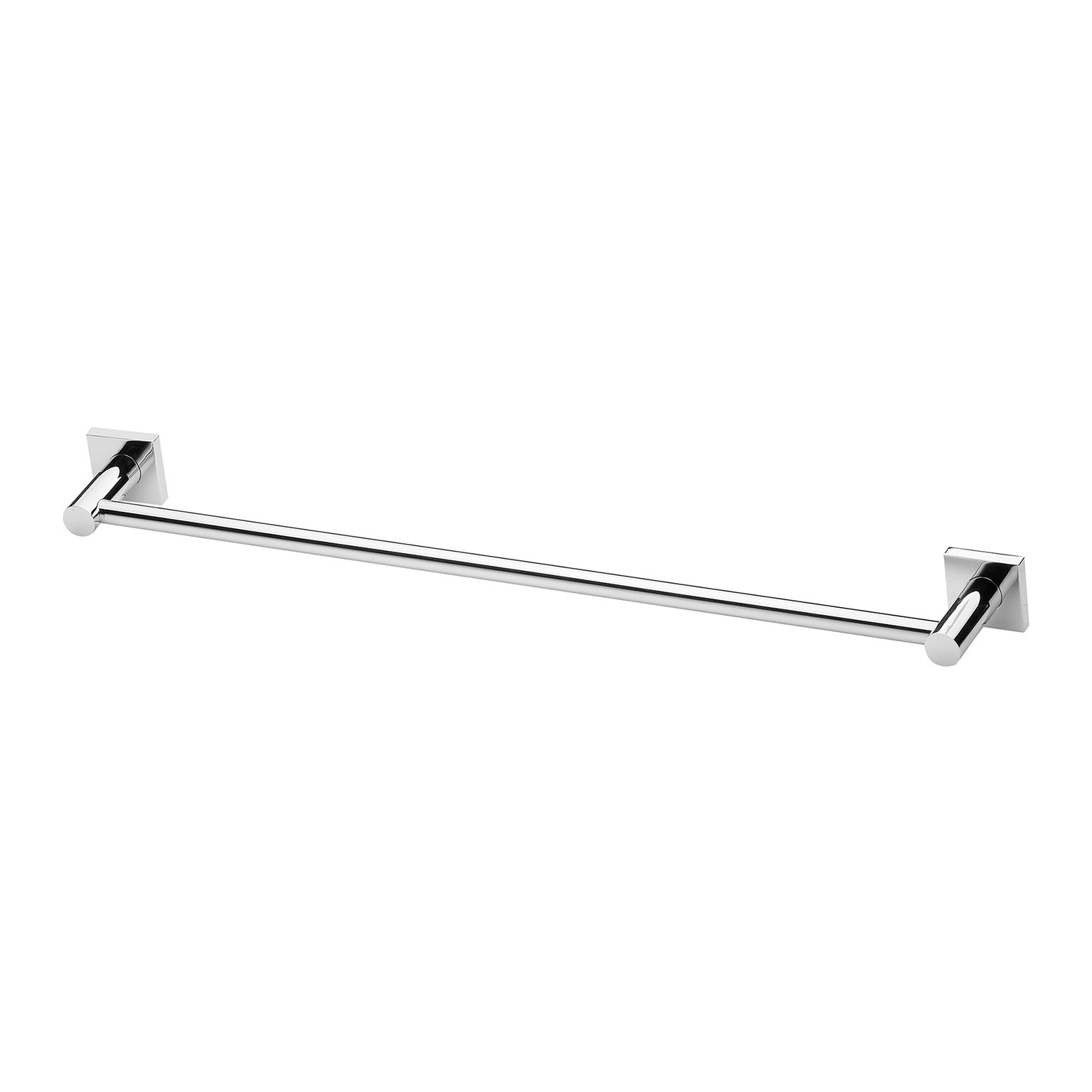 Phoenix Radii Single Towel Rail 600mm Square Plate