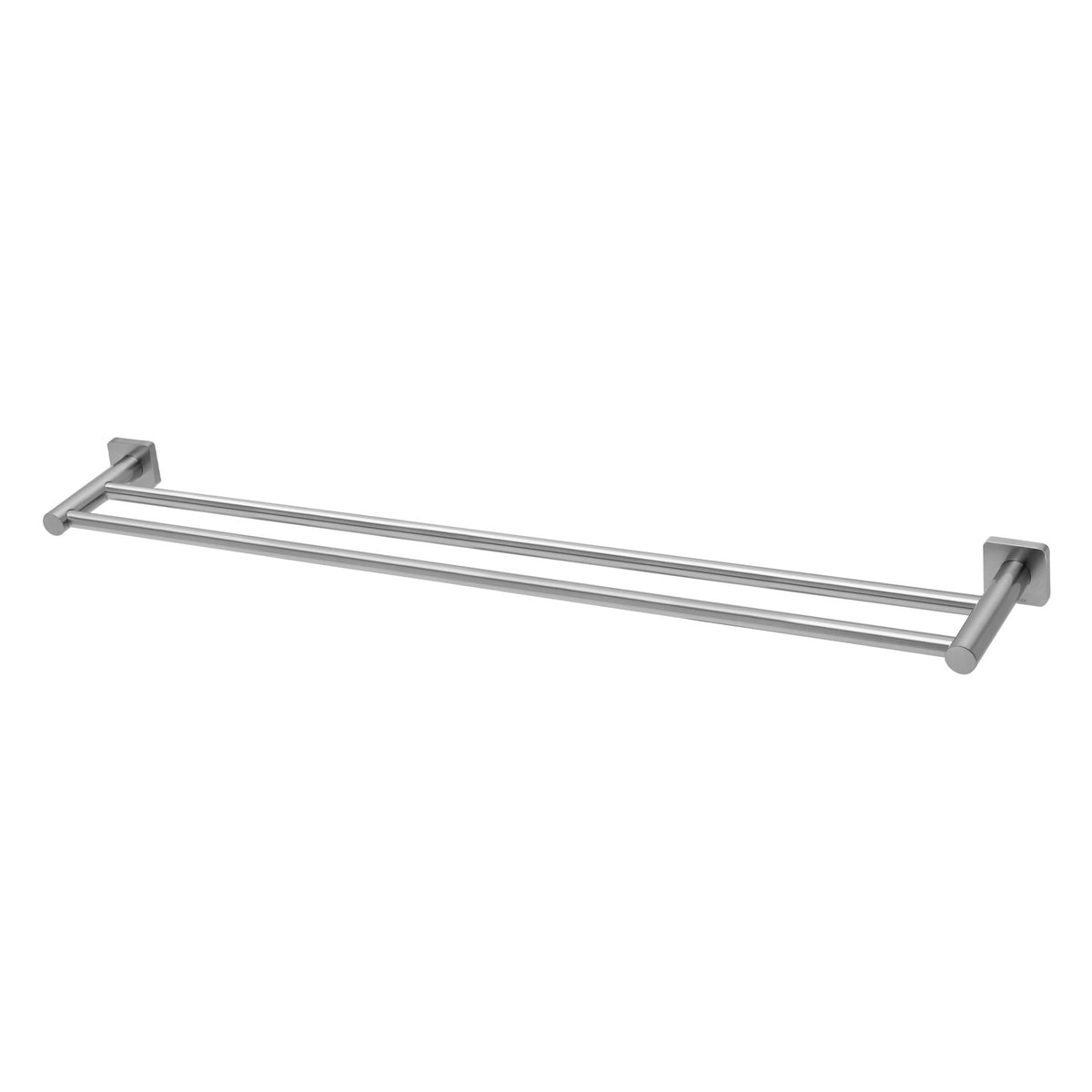 Phoenix Radii SS 316 Double Towel Rail 800mm Square Plate