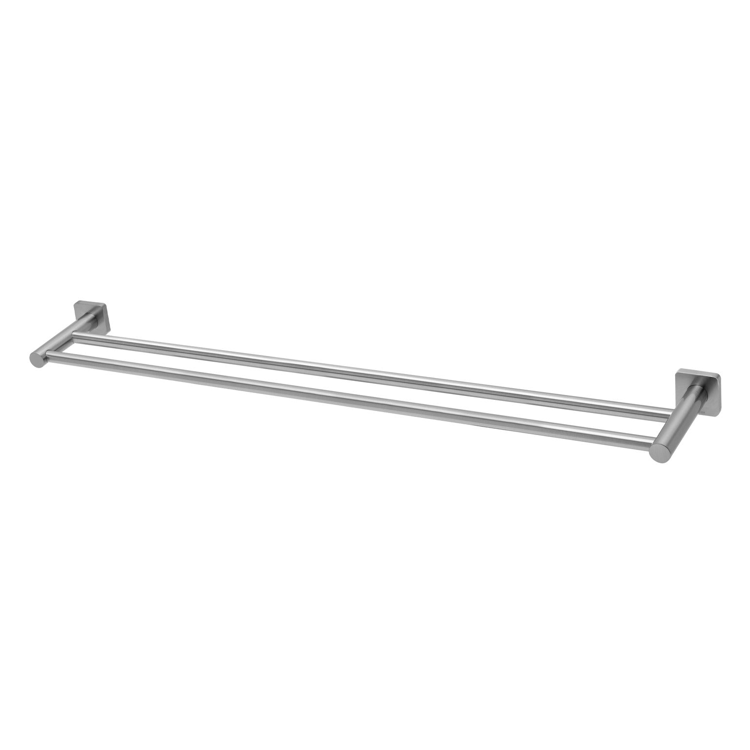 Phoenix Radii SS 316 Double Towel Rail 800mm Square Plate