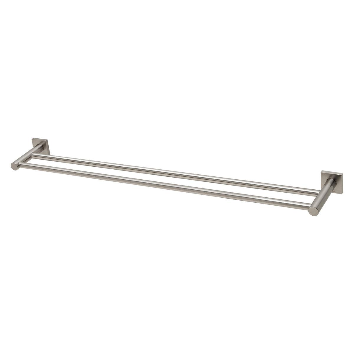 Phoenix Radii Double Towel Rail 800mm Square Plate