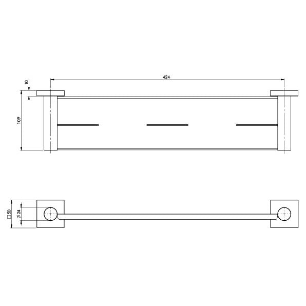 Phoenix Radii Metal Shelf Square Plate