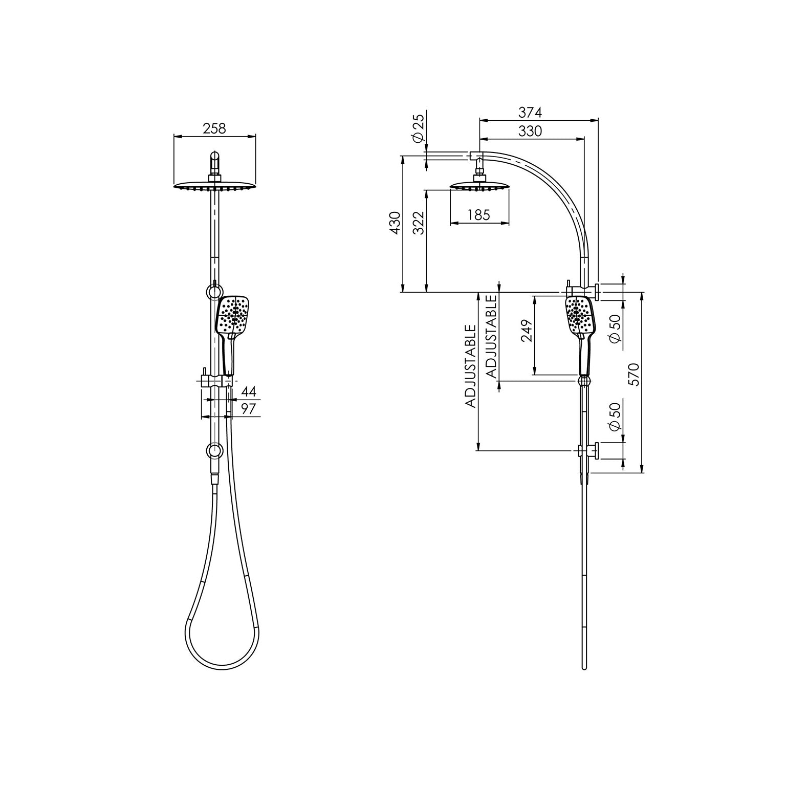 Phoenix Rush Twin Shower