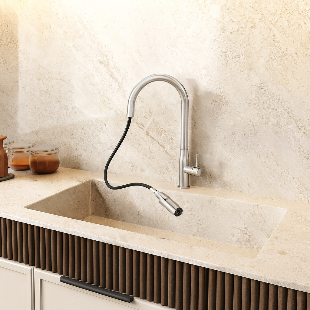 Navona Carysil Slim Pull Out Kitchen Mixer