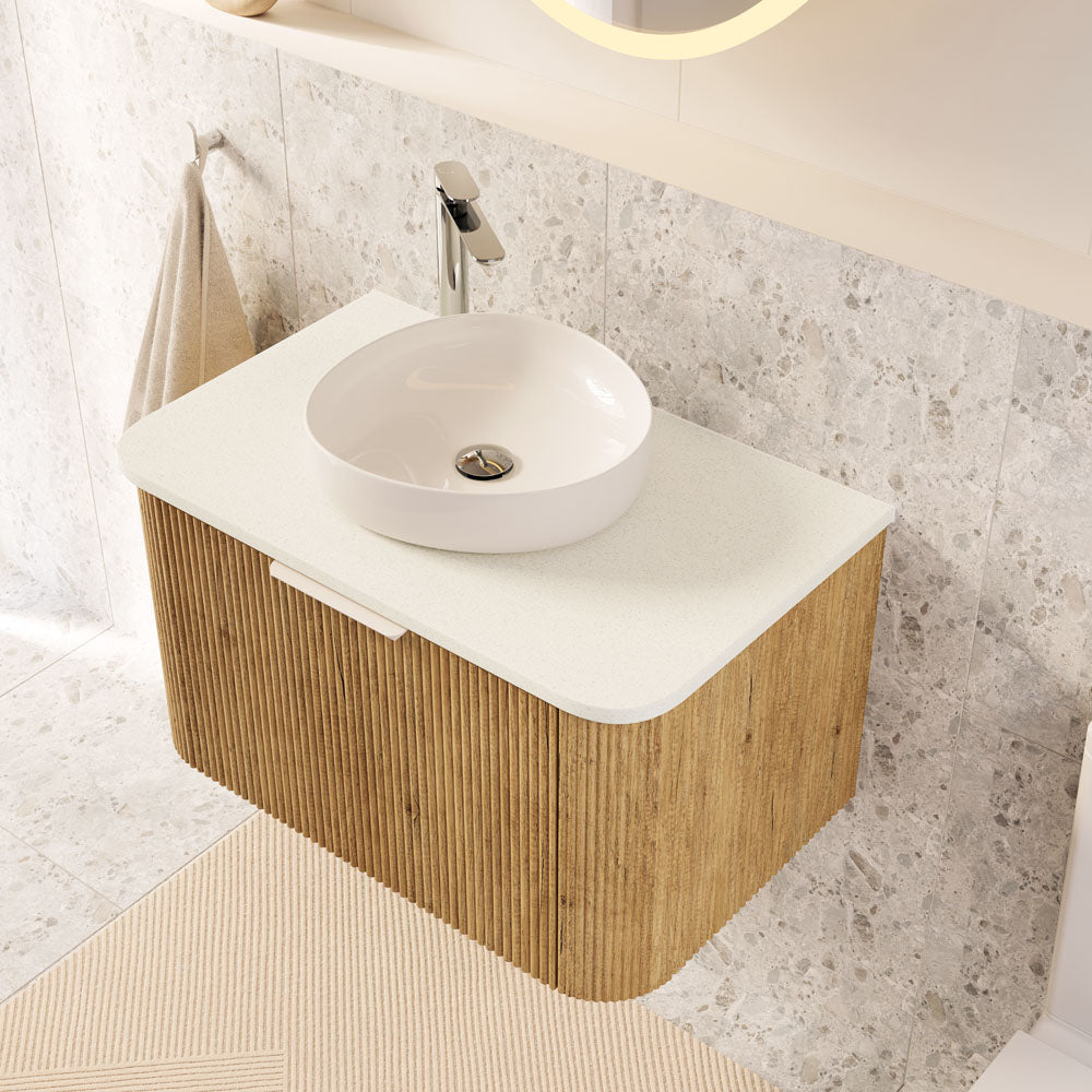 Fienza - Silica Free Stone Top, Curved Full Depth