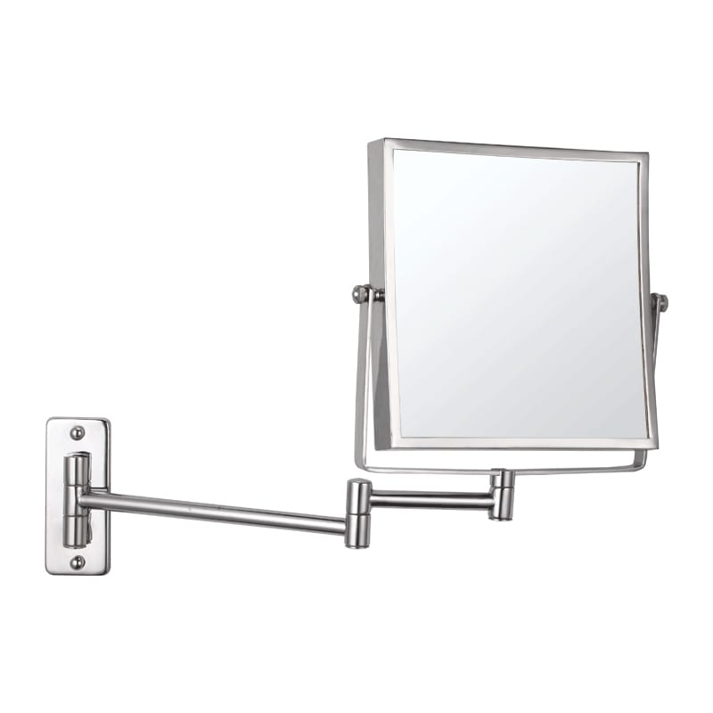 1 & 5x Magnification Chrome Wall Mounted Shaving Mirror, 200 x 200 mm