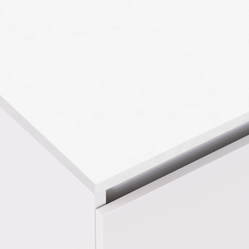 Sarah Crystal Pure Undermount Double Bowl 1500 Fingerpull Gloss White Wall-Hung Vanity