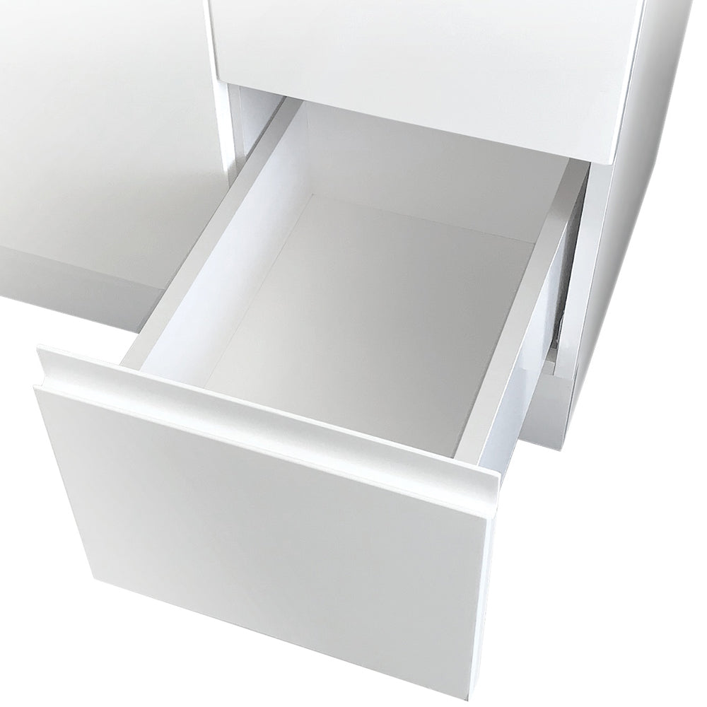 Sarah Bianco Marble Undermount 1200 Fingerpull Gloss White Wall-Hung Vanity