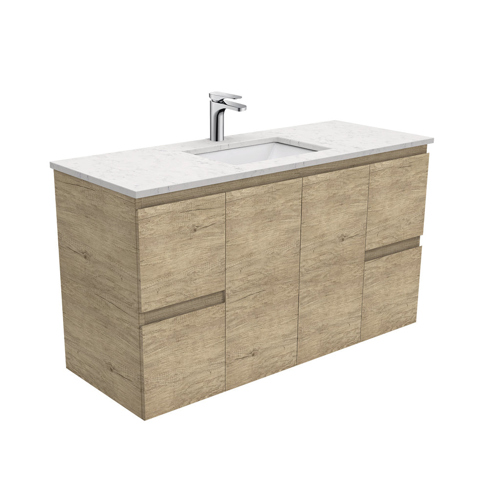 Sarah Bianco Marble Undermount 1200 Edge Scandi Oak Wall-Hung Vanity
