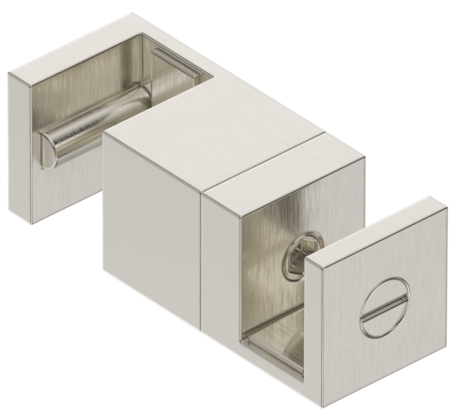 Bella Vista Shower Screen Sliding Floor Bracket - Brushed Nickel