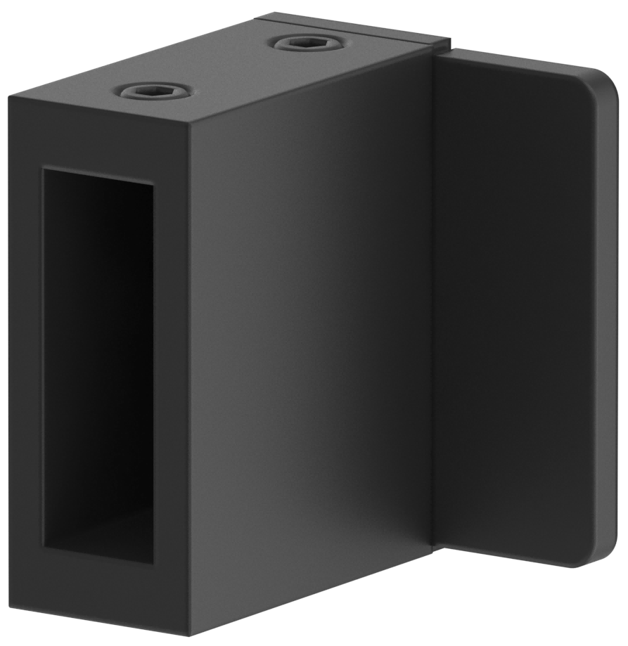 Bella Vista Shower Screen Sliding L-Wall Bracket - Black