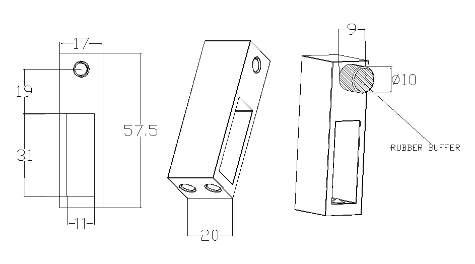 Bella Vista Shower Screen Sliding Roller Stop