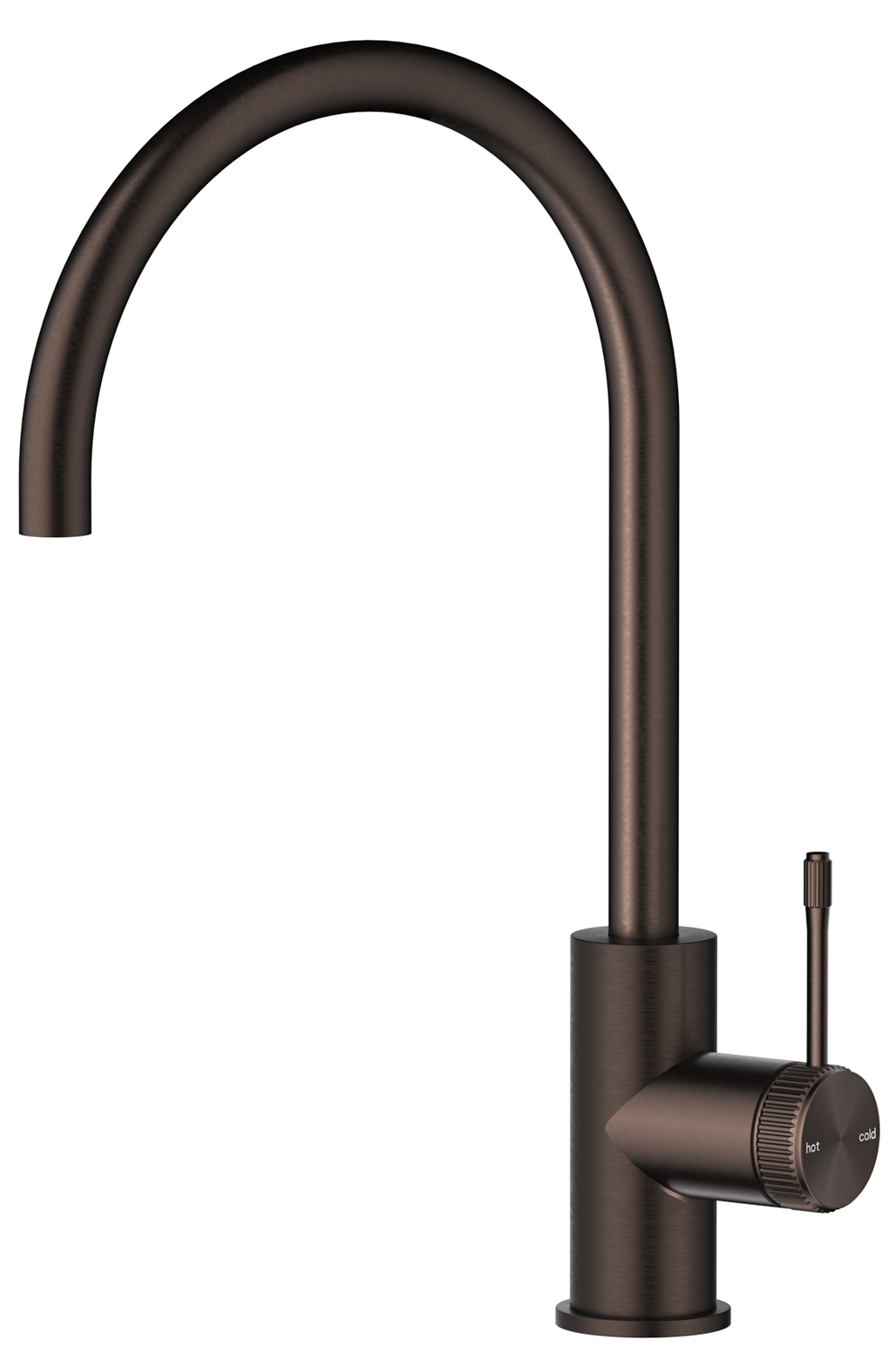 Bella Vista Mica Fluted Gooseneck Sink Mixer - Dusk Bronze