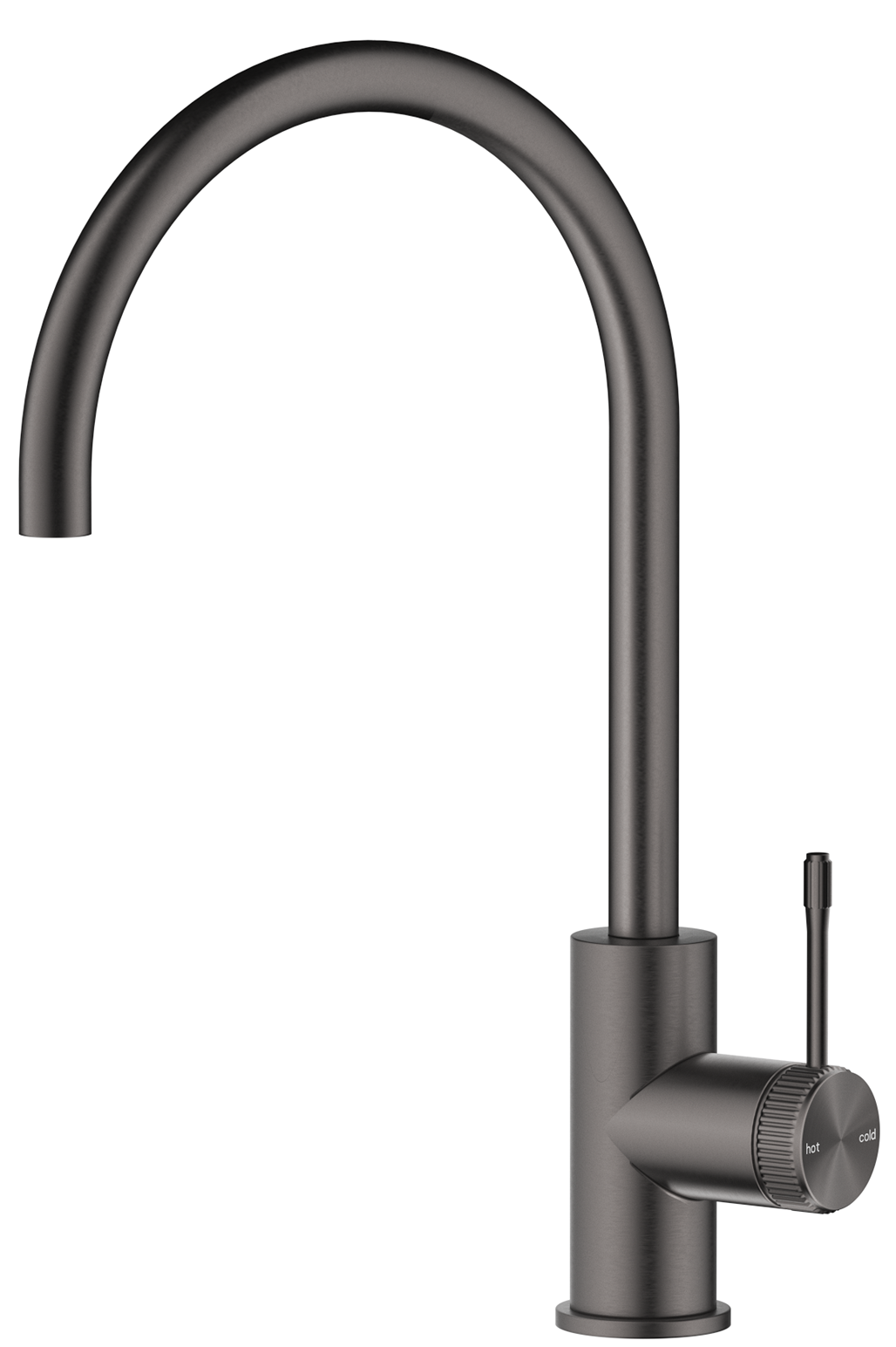 Bella Vista Mica Fluted Gooseneck Sink Mixer - Gun Metal
