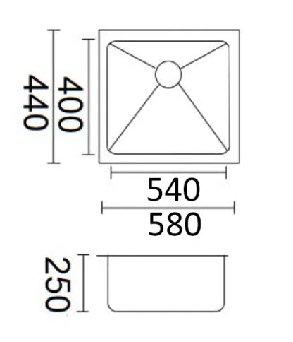Bella Vista Luminare Sink | 580 x 440mm