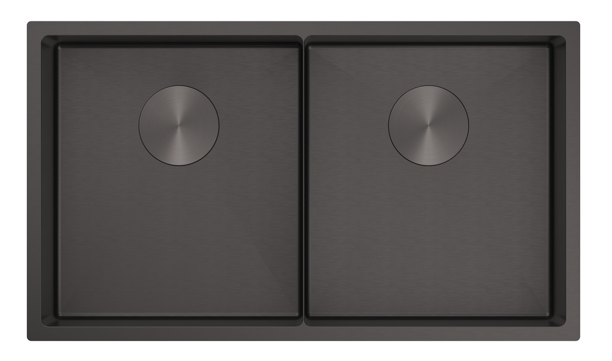 Bella Vista Luminare Sink 760 x 440mm - Double Bowl - Gun Metal