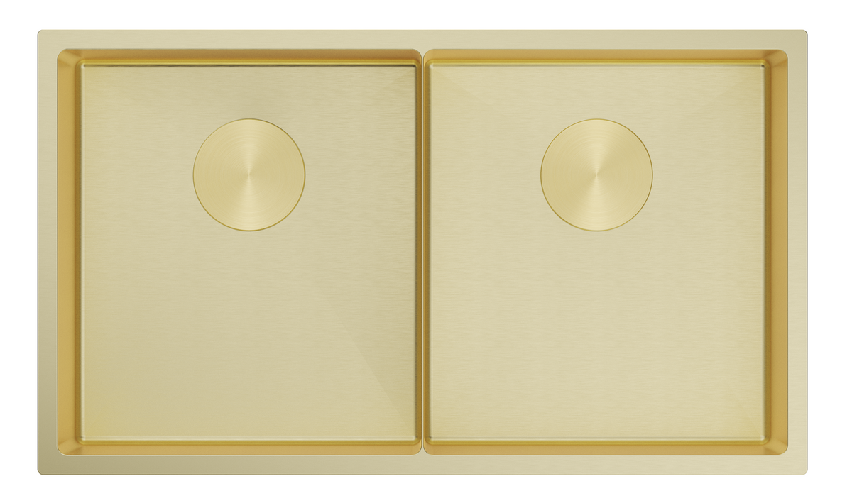 Bella Vista Luminare Sink 760 x 440mm - Double Bowl - French Gold